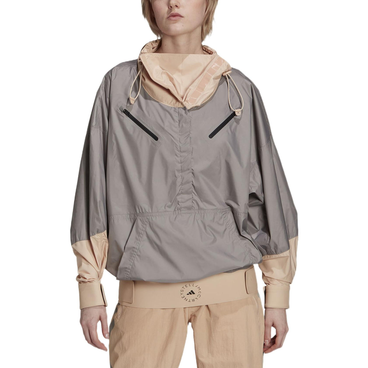 (WMNS) adidas by Stella McCartney Half Zip Jacket Asia Sizing 'Grey' GT9453
