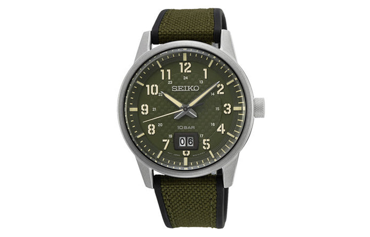 Men's SEIKO City Sports waterproof Large Green SUR323P1