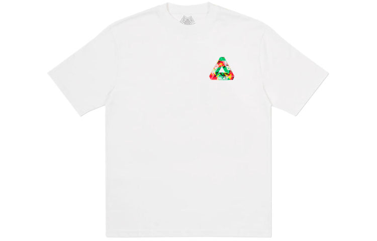 PALACE Back Logo Printing Round Neck Short Sleeve Unisex White PAL-FW20-521