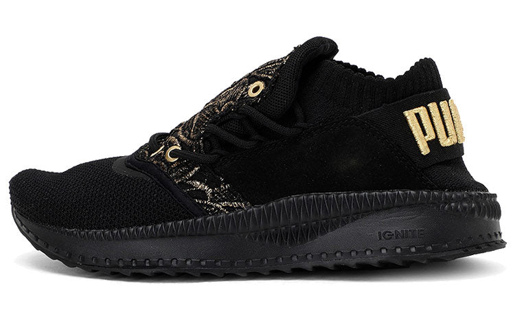 (WMNS) PUMA Tsugi Low Running Shoes Black/Gold 367281-01