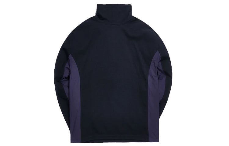 KITH Cotton Jersey Funnel Neck Drawstring High Collar Black KH3656-100