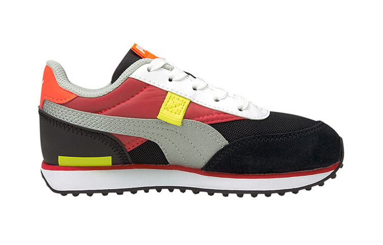 (PS) PUMA Future Rider Neon Sports Running Shoes Black/Red/White 368712-01
