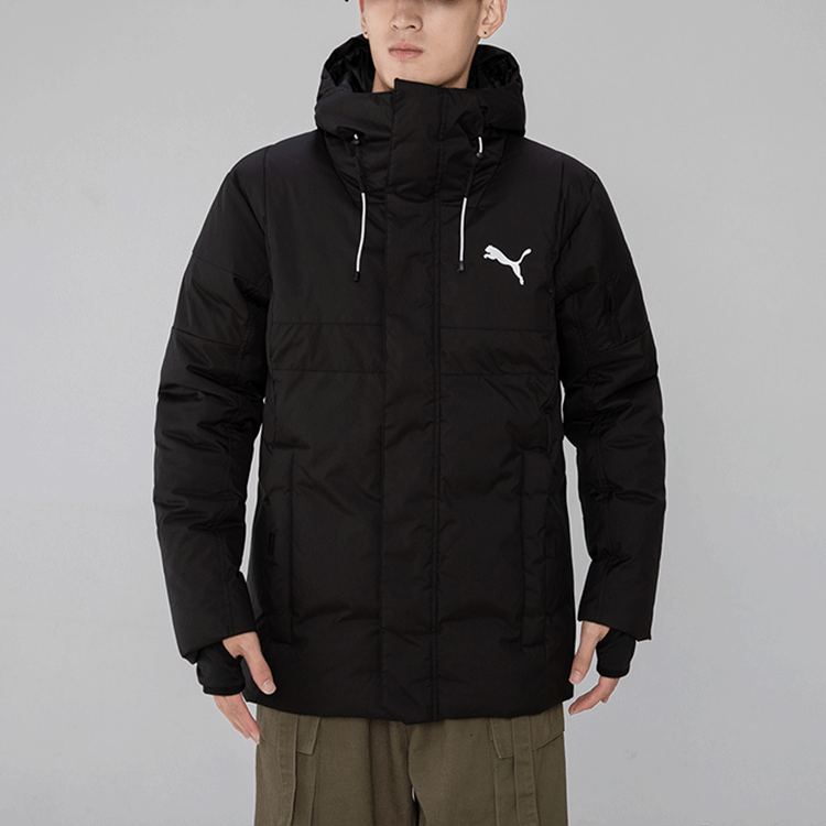 PUMA Long Sleeve Down Puffer Jacket 'Black' 581637-51