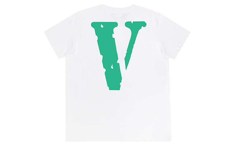 VLONE Friends Back Large Logo Short Sleeve Couple Style White Green VLTE17SS002-WT