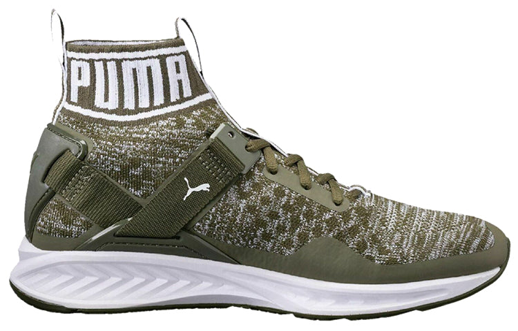 PUMA Ignite EvoKnit Running Shoes Green/White 189697-14