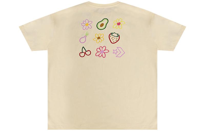 (WMNS) Converse Fruit Logo T-Shirt Asia Sizing 'Beige' 10025866-A01