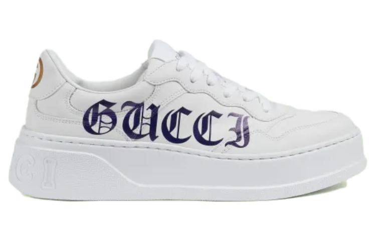 (WMNS) Gucci Blooming Love Sneakers 'White Black' 708267-UPG70-9000
