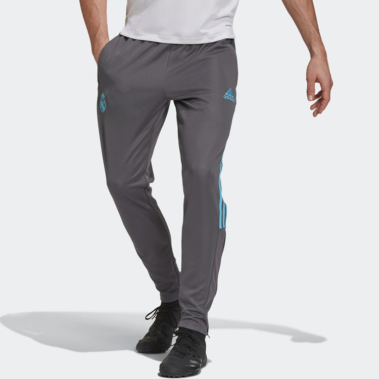 adidas Side Stripe Zipper Logo Sports Pants Gray GL0050