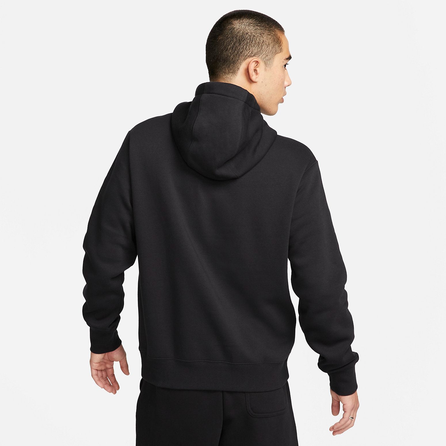 Nike Club Fleece Pullover Hoodie Asia Sizing 'Black' DX0784-010