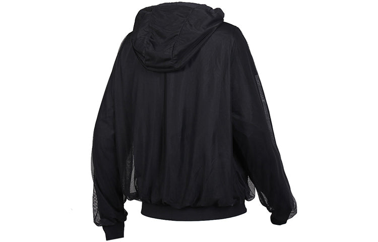 (WMNS) adidas Casual Hooded Sportswear Windbreaker Jacket Black FK3522