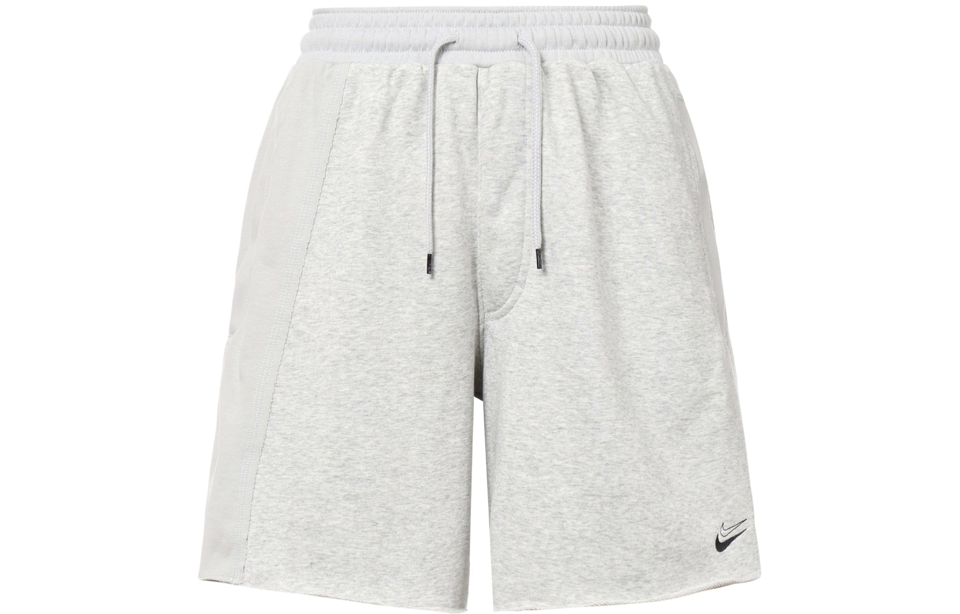 Nike Durant French Terry Breathable Sports Drawstring Solid Color Splicing Embroidered Alphabet Loose Shorts Gray DH7374-050