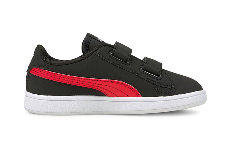 (PS) PUMA Smash V2 Buck V Ps Leisure Shoes Black/Red 365183-26