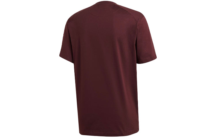 Men's Y-3 Casual Logo Round Neck Short Sleeve Red T-Shirt GK4504