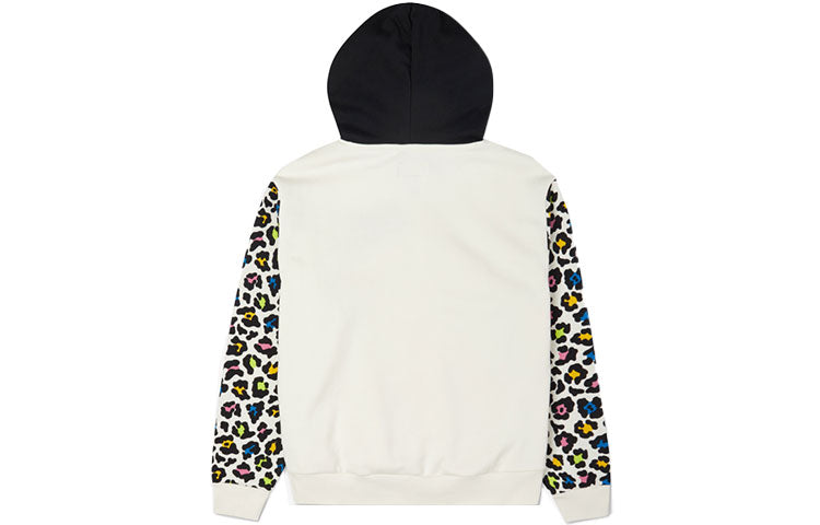 (WMNS) Converse Rainbow Leopard Print Pullover Hoodie Asia Sizing 'Off White' 10023080-A01