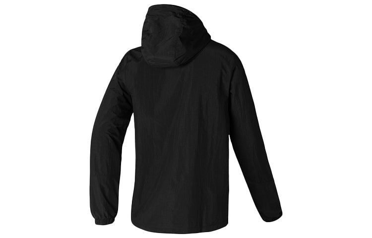 adidas neo M Sw Wb logo Printing Cozy Casual Sports Hooded Jacket Black DW8167