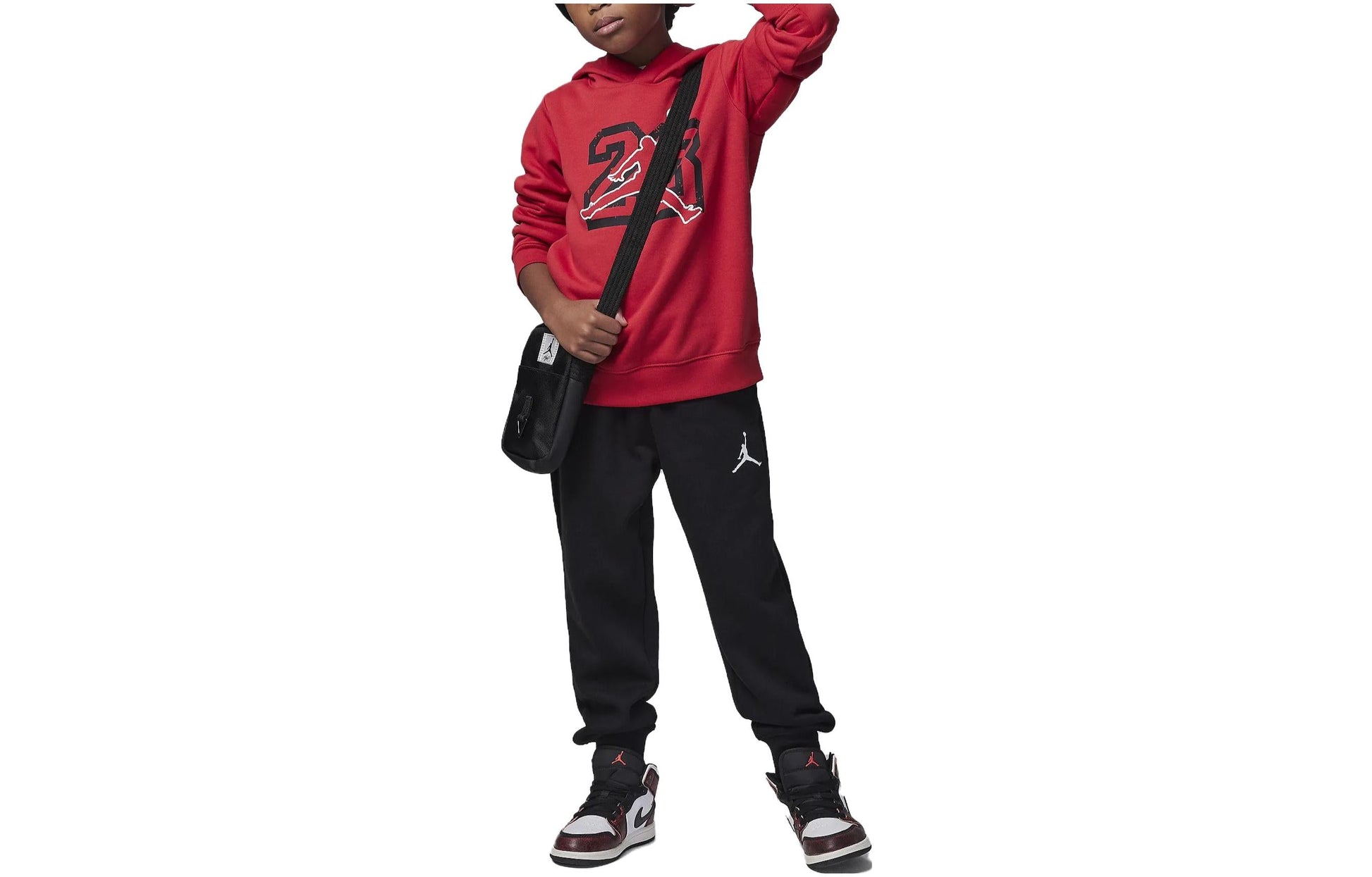 (PS) Air Jordan 23 Jumpman Fleece Pullover Hoodie Set 'Red' 85C684-023