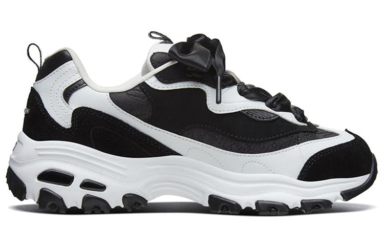 (WMNS) Skechers D'Lites 1.0 Low-Top Running Shoes Black 88888353-BKW