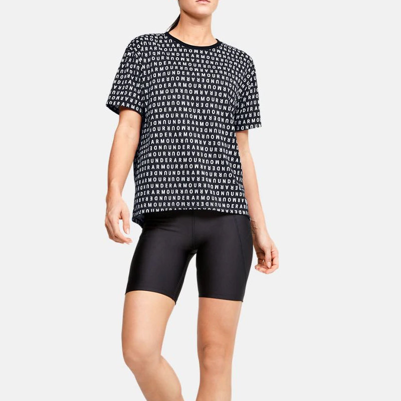 (WMNS) Under Armour Logo Live Printing Black/White 1355708-002
