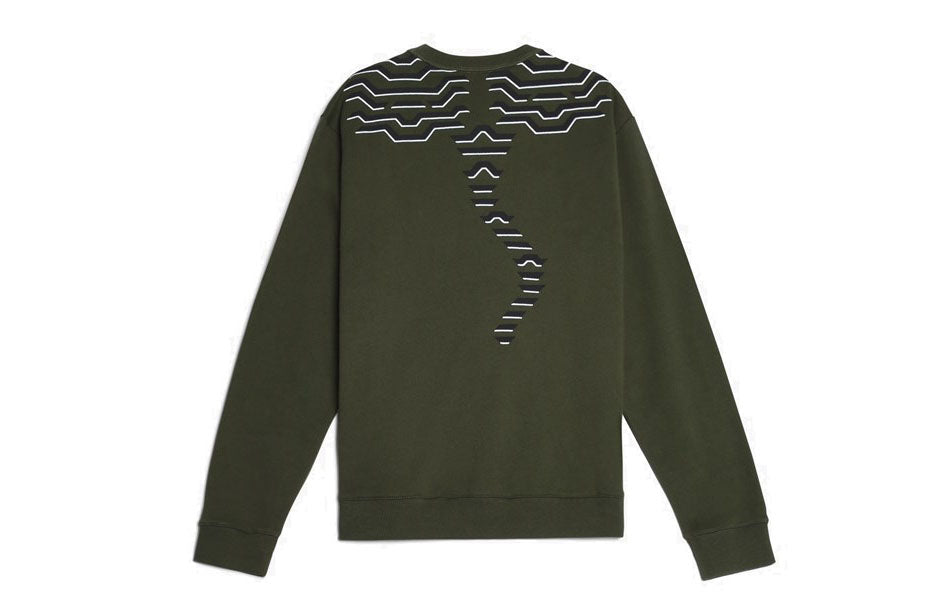 Kenzo Geo Tiger Crew Sweatshirt 'Olive Khaki' F765SW0764XE-51