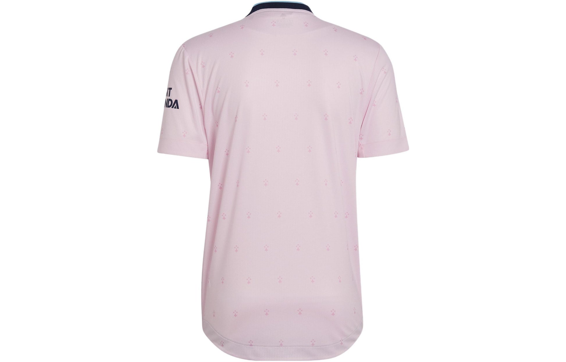 Men's adidas Logo Alphabet Printing Ribbed V Neck Short Sleeve Pink T-Shirt HF0710