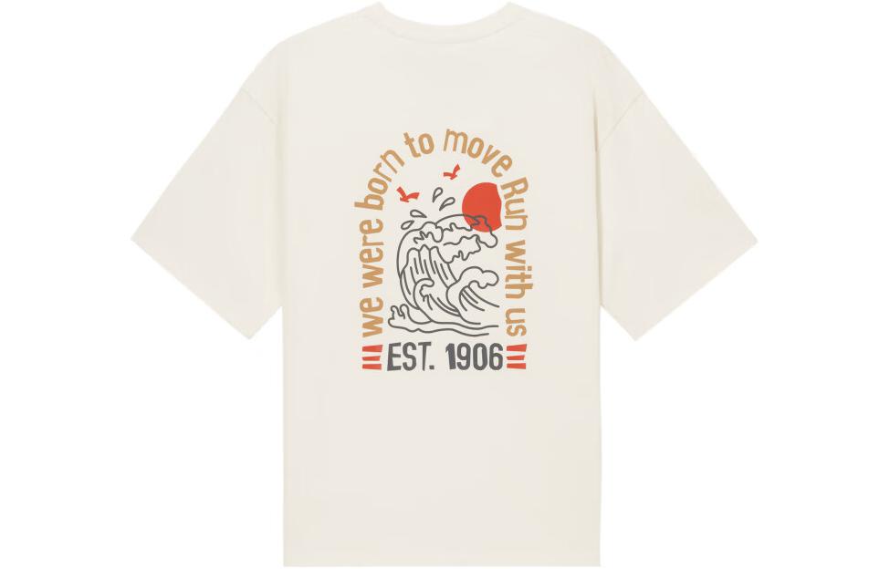 New Balance Cartoon Logo T-shirt Asia Sizing 'White' AMT32363-CIC