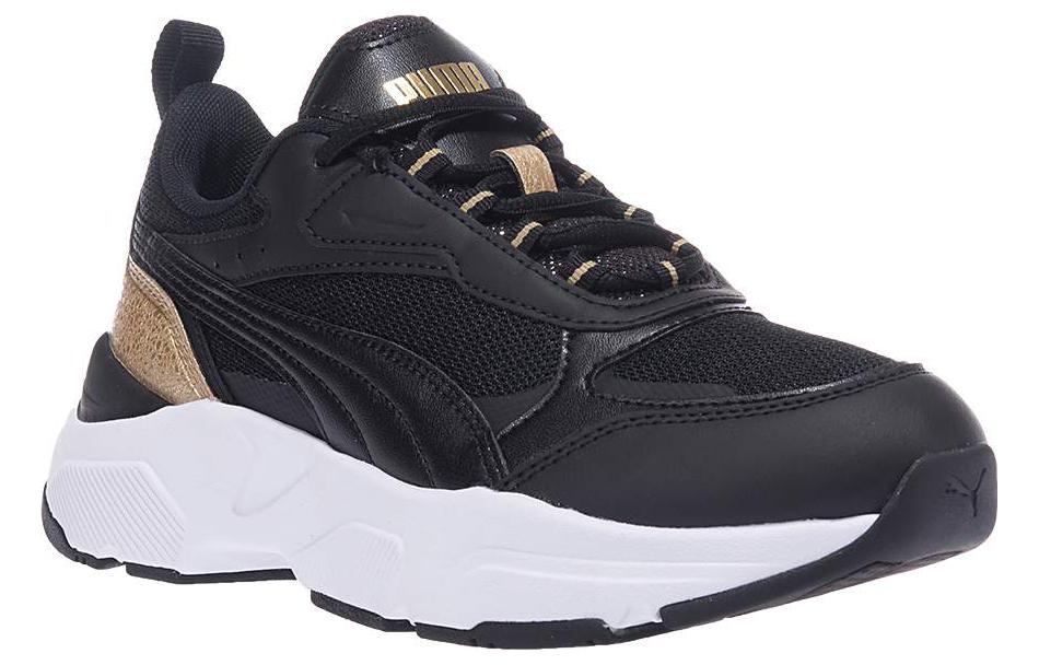(WMNS) PUMA Cassia 'Distressed - Black Team Gold' 387645-01