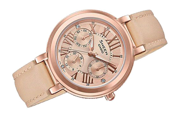 CASIO SHEEN Series Leisure Fashion Rose/Gold Rose Gold Analog SHE-3034GL-9AUDF