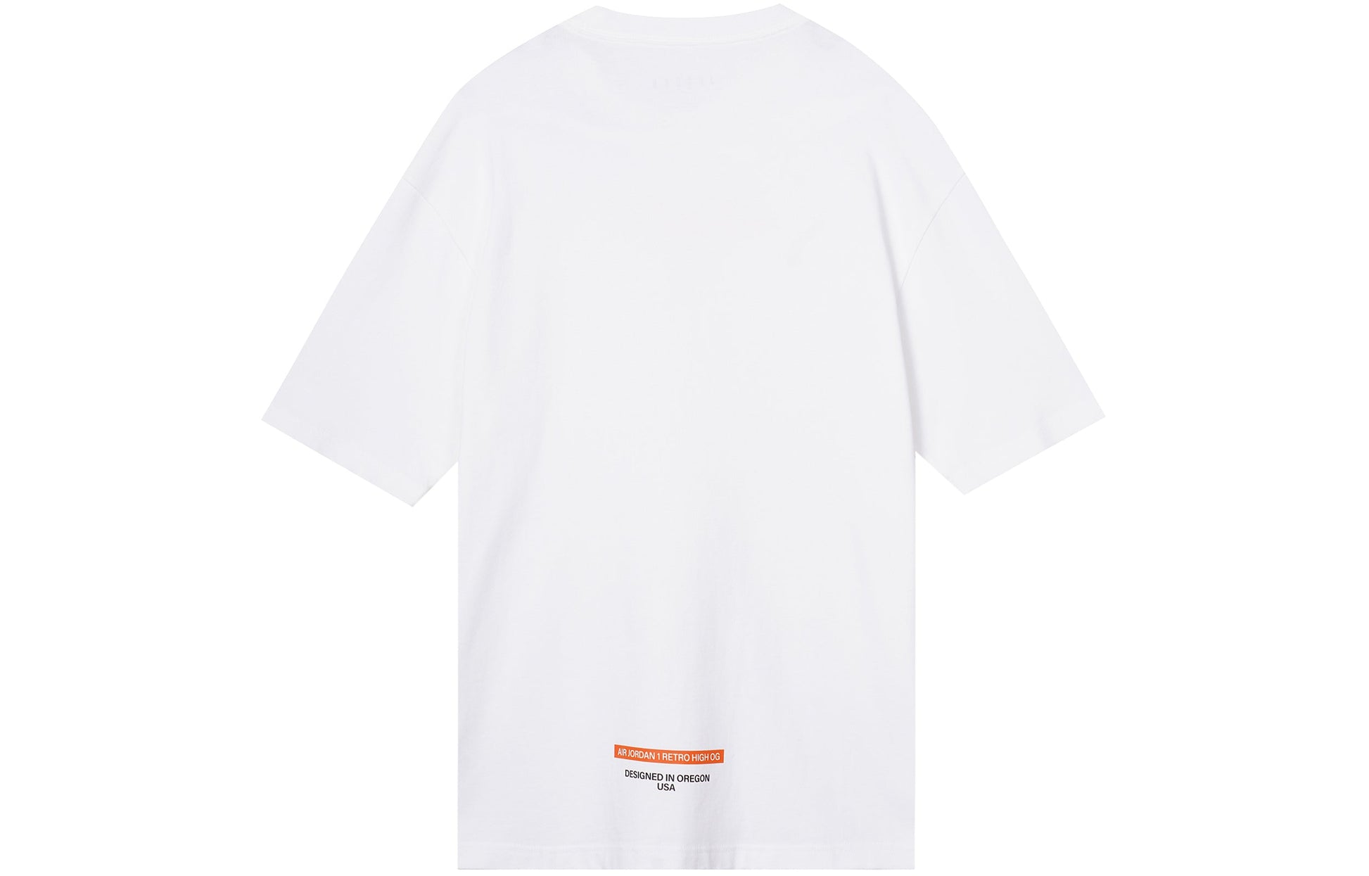 Men's Air Jordan Alphabet Pattern Round Neck Short Sleeve White T-Shirt DV9727-100