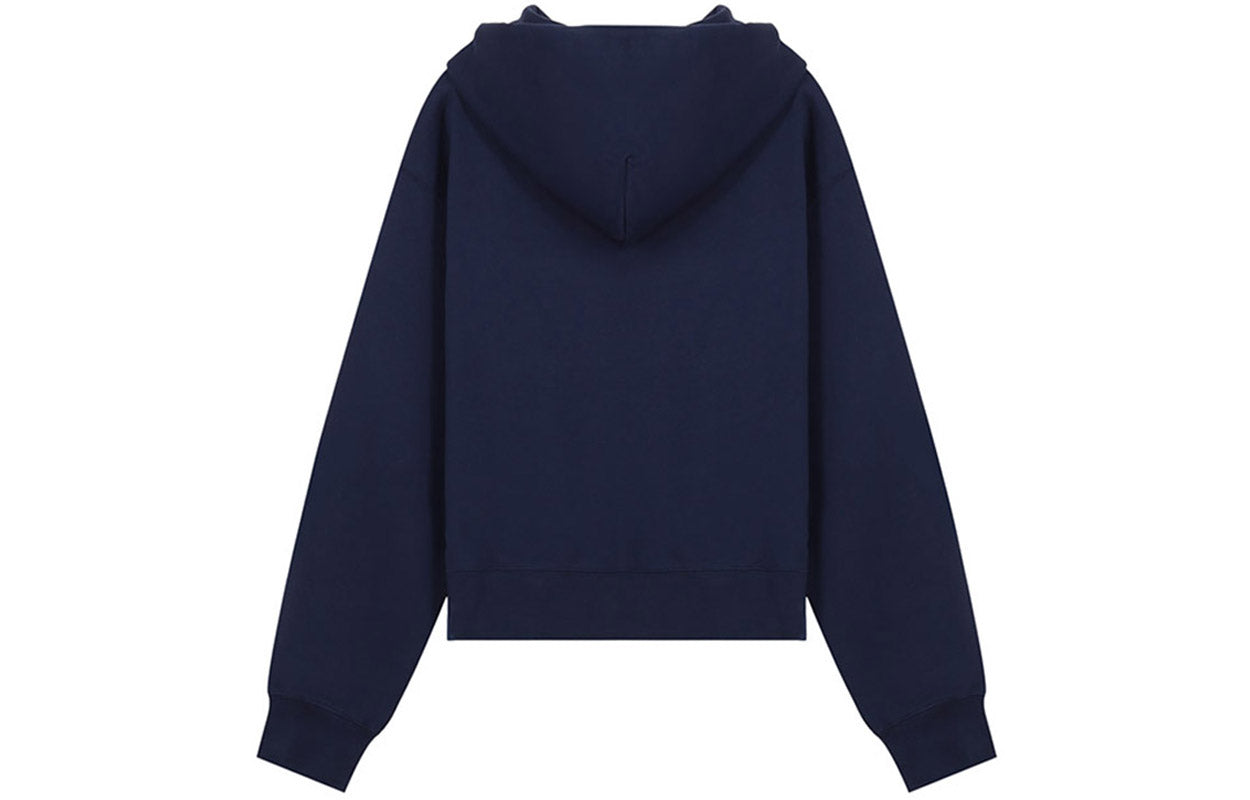 (WMNS) KENZO SS21 Small Tiger Head Embroidered Loose Version Hoodie Navy Blue FB52SW7774ML-76