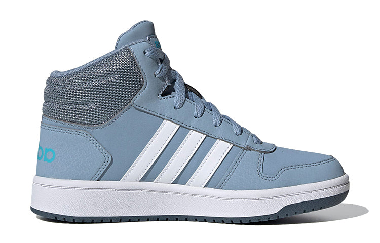 (GS) adidas Hoops 2.0 Mid K 'Blue White' FW3158