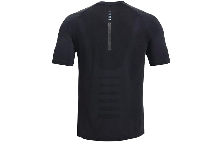 Men's Under Armour Vanish Seamless Logo Pattern Loose Round Neck Short Sleeve Gray 1361356-016