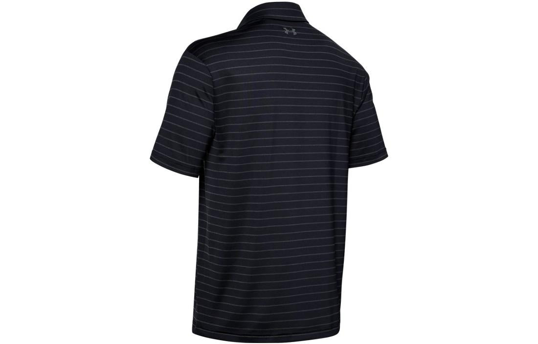 Under Armour Playoff Core Stripe Polo Shirt 'Black' 1351130-001