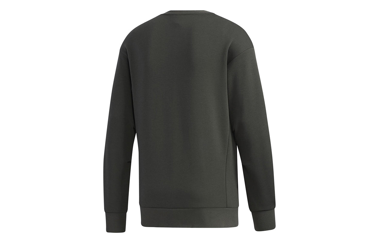 adidas Th Swt Silo Solid Color Casual Sports Round Neck Pullover Brown GM4426