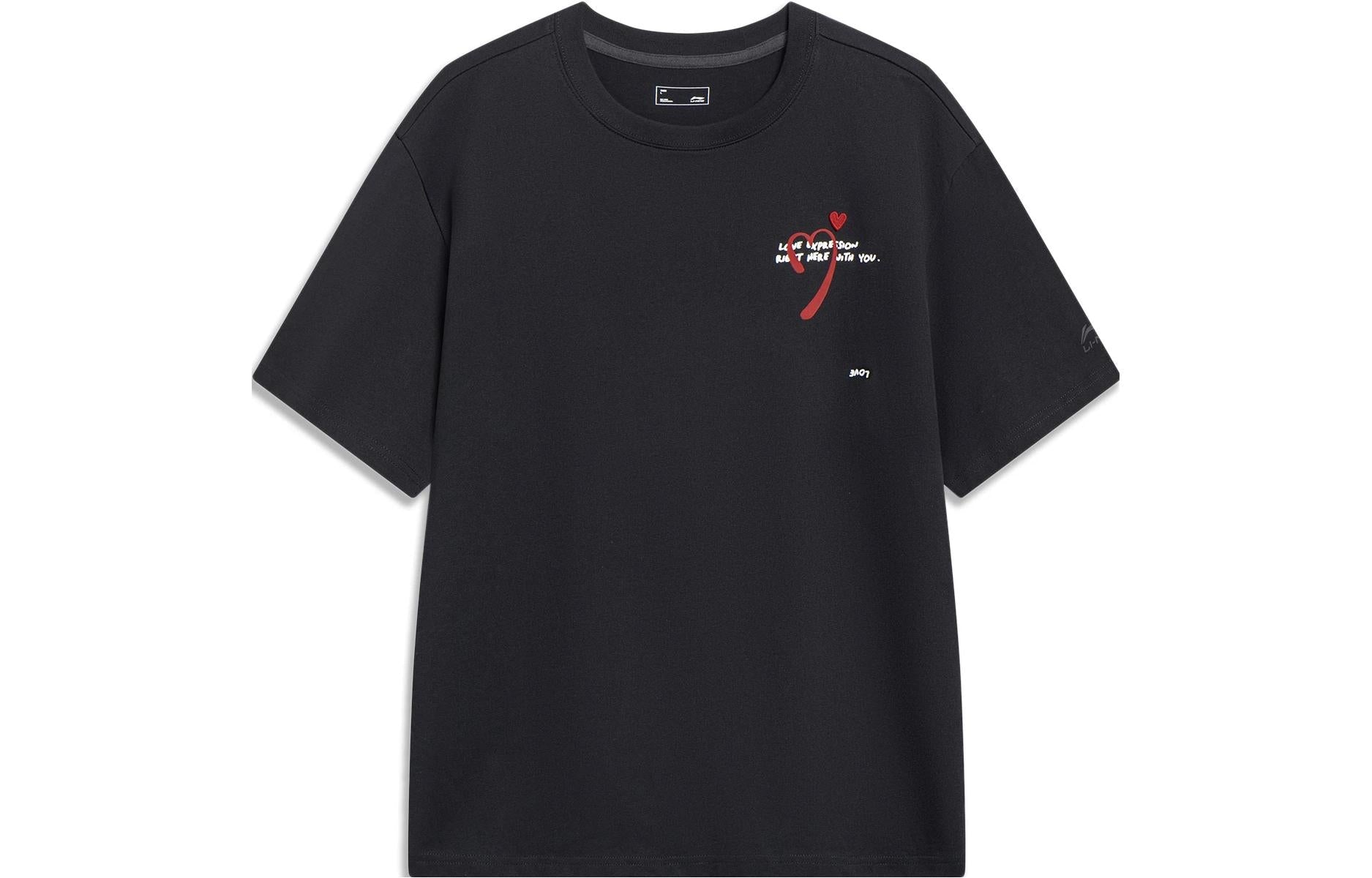 Li-Ning Heart Graphic T-shirt 'Black' AHST627-2