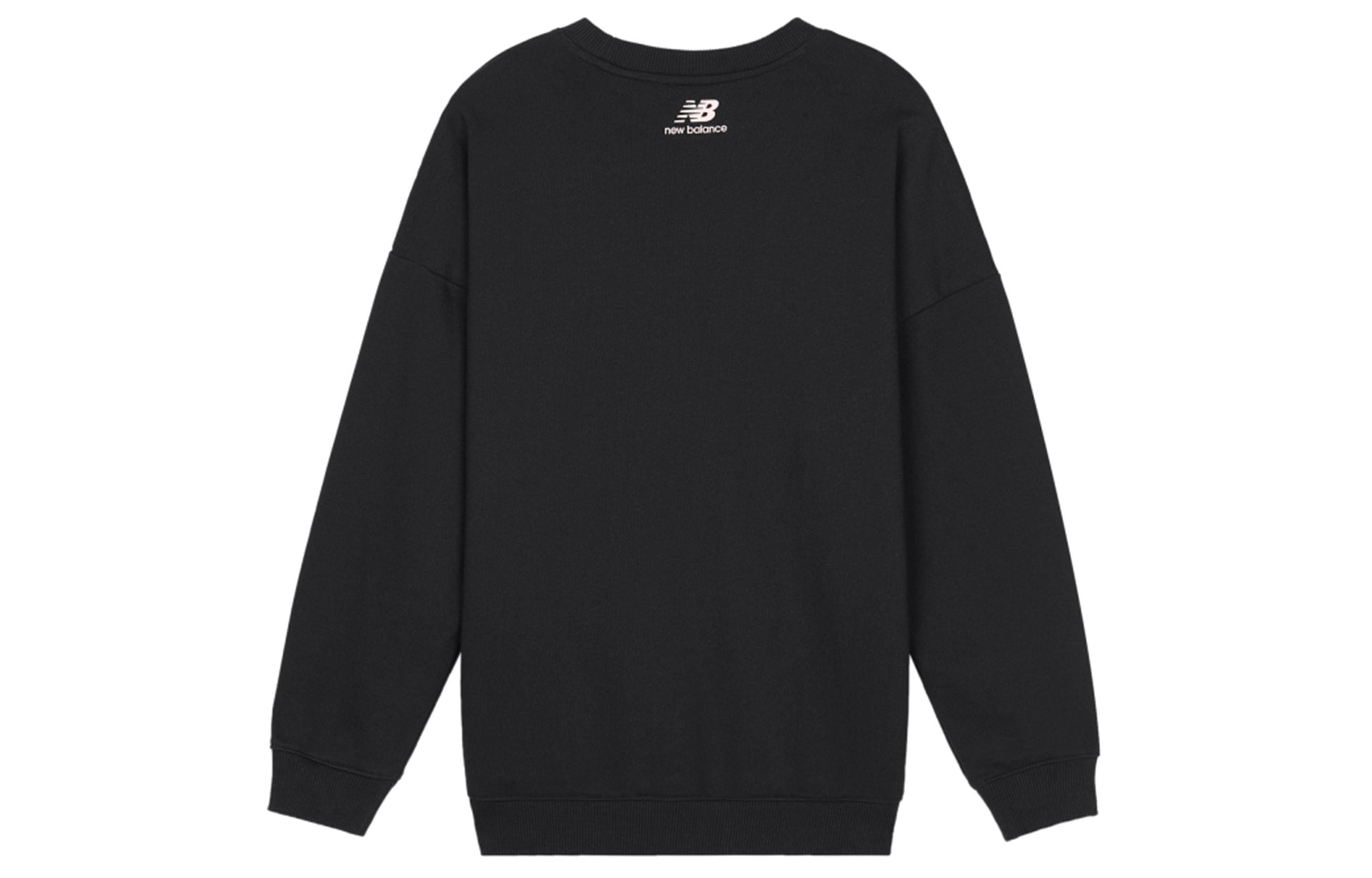 (WMNS) New Balance Printing Round-neck Swea Black AWT03367-BK