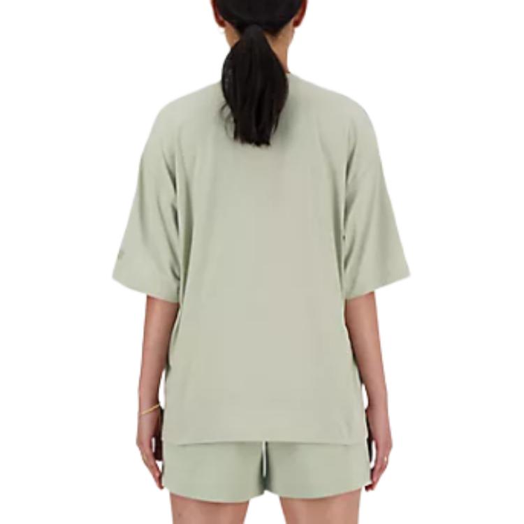 (WMNS) New Balance Hyper Density Jersey Oversized T-Shirt Asia Sizing 'Olivine' WT41555O-VN