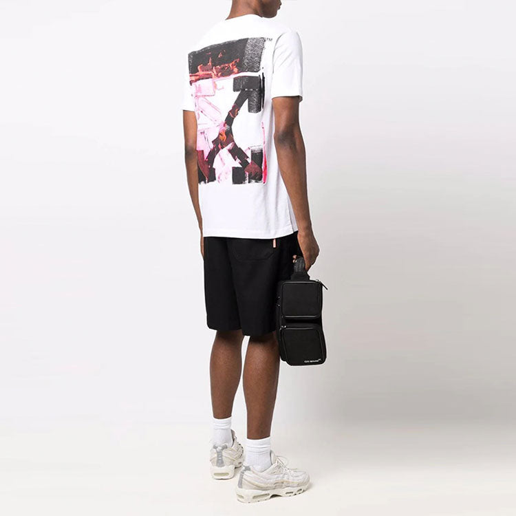 Off-White FW21 Arrow Pattern Short Sleeve Version White OMAA027F21JER0170132