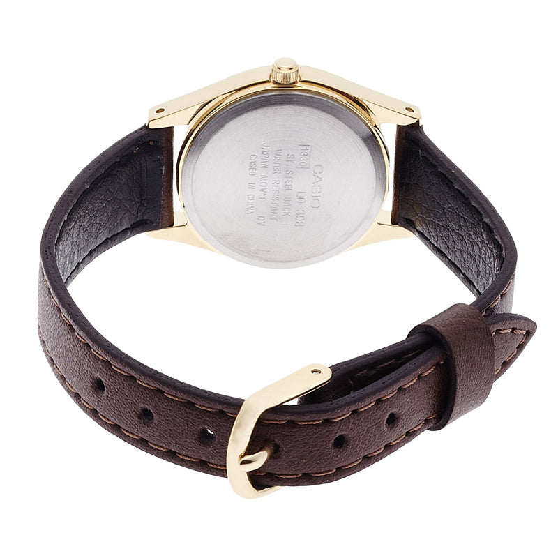 Casio Retro Fashion Business Analog Watch 'Brown Gold White' LQ-398GL-7B4LJH