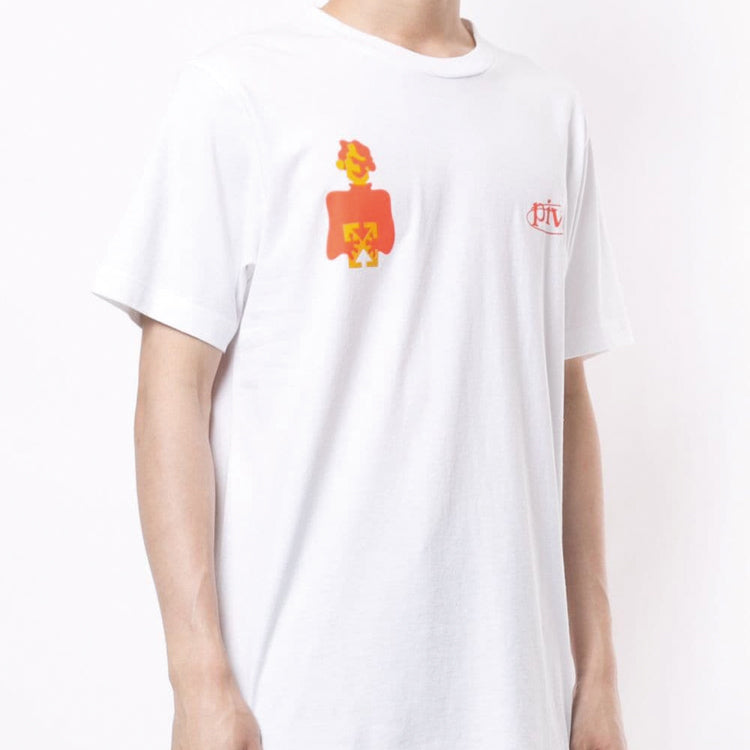 Off-White Logo Printing Short Sleeve White OMAA027E20JER0140120