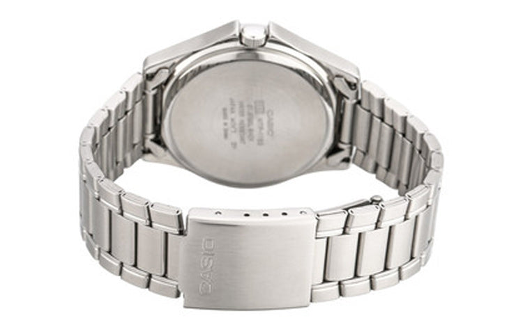 CASIO Waterproof Stainless Steel Strap Black DialSilver Strap Mens BlackSilver Analog MTP-1183A-1A