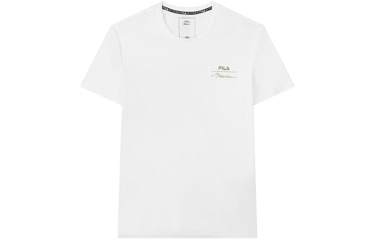 FILA x 3.1phillip lim Crossover Breathable Casual Sports Printing Short Sleeve White F11M126111F-IV