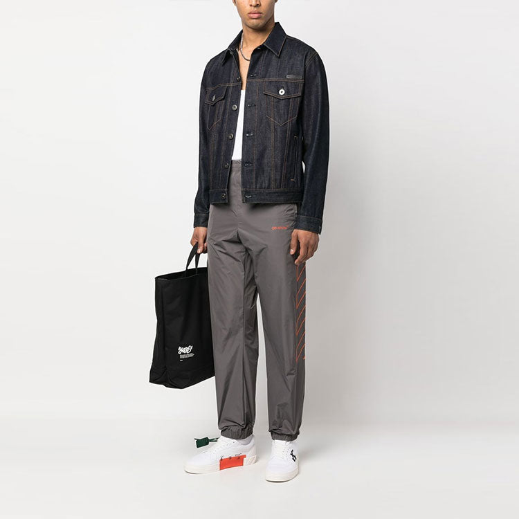 Off-White Logo Detailed Straight Leg Track Pants OMCJ015S23FAB00107200720
