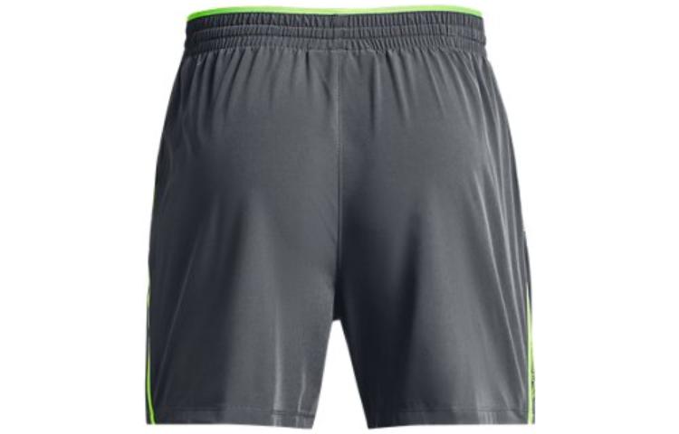 Under Armour Qualifier Wordmark Shorts 'Pitch Grey Lime' 1365210-012