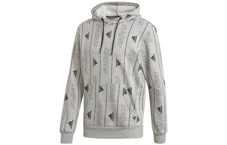 adidas Training Casual Sports hooded Alphabet Logo Gray FR7154