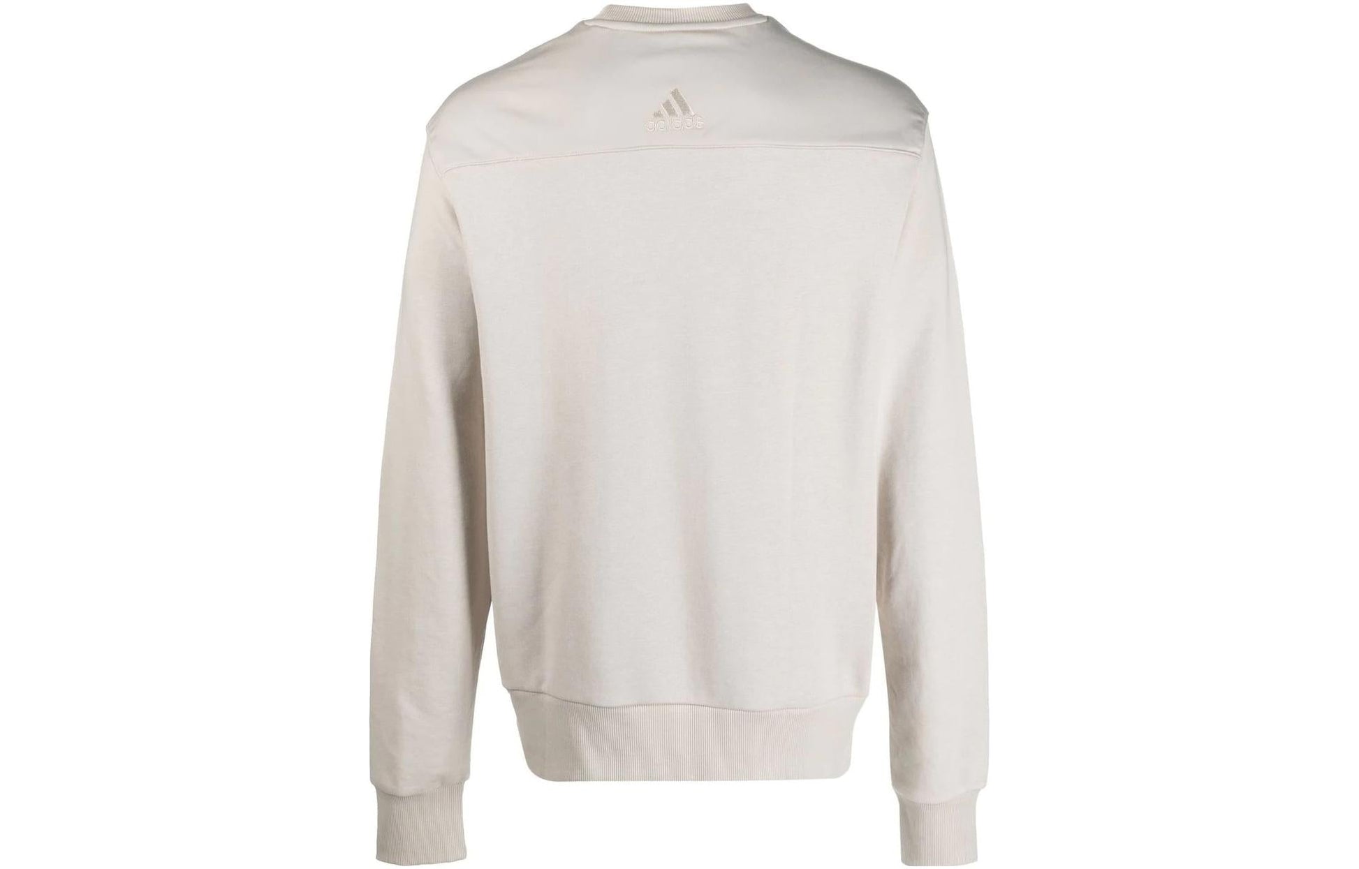 Men's adidas Printing Large Logo Round Neck Pullover Long Sleeves Gray HK0364
