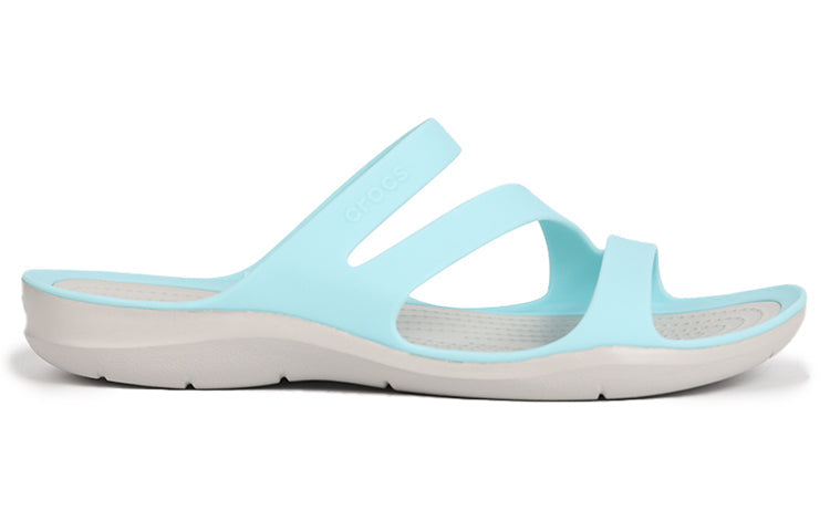 (WMNS) Crocs Swiftwater Sports slippers 'Blue White' 203998-4CV
