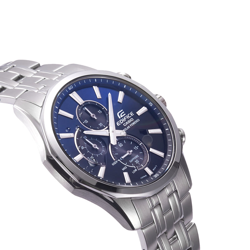 Waterproof EDIFICE Sapphire Crystal Blue Gradient Mens Blue Analog EFB-670SBD-2AVUPR