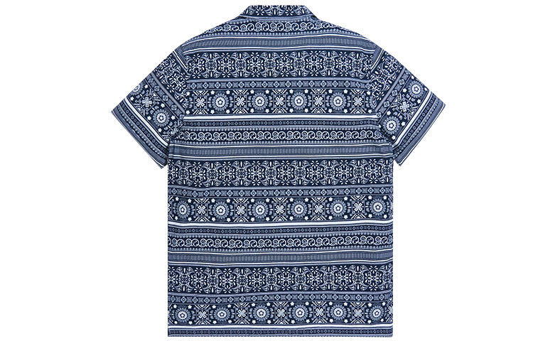 KITH Seersucker Camp Shirt 'Navy White' KH3695-102