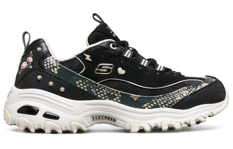 (WMNS) Skechers D'Lites 1.0 Black 149111-BKNT