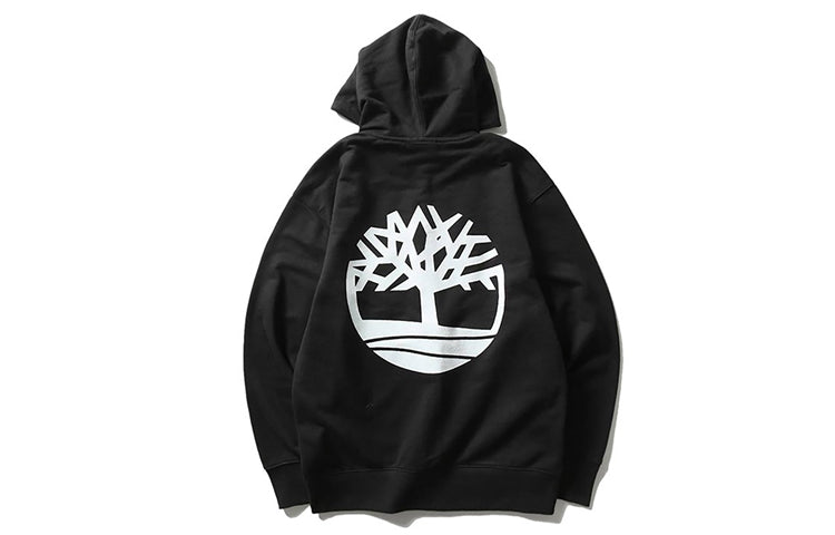 Men's Timberland Logo Printing hooded Zipper Black A1WA2001